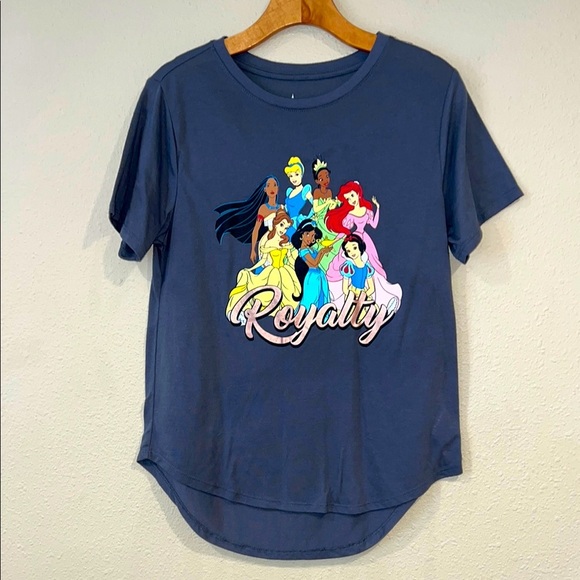 Disney Princess Royalty graphic tee shirt top size Large 11-13 Disneyland Parks - Picture 1 of 4